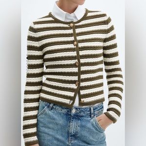 Brand new Mango stripped cardigan